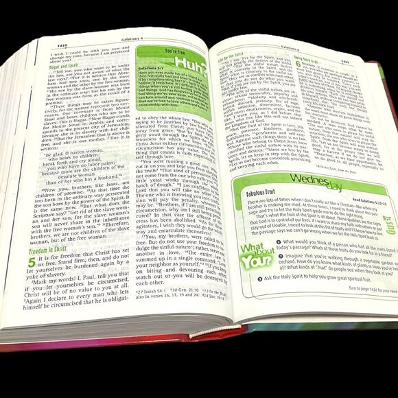 Vintage 1999 NIV Teen Devotional Bible Hardcover Zondervan Devotions by Teens - Picture 11 of 16